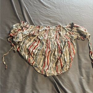 Ardene Multicolor Striped Off-Shoulder Crop Top